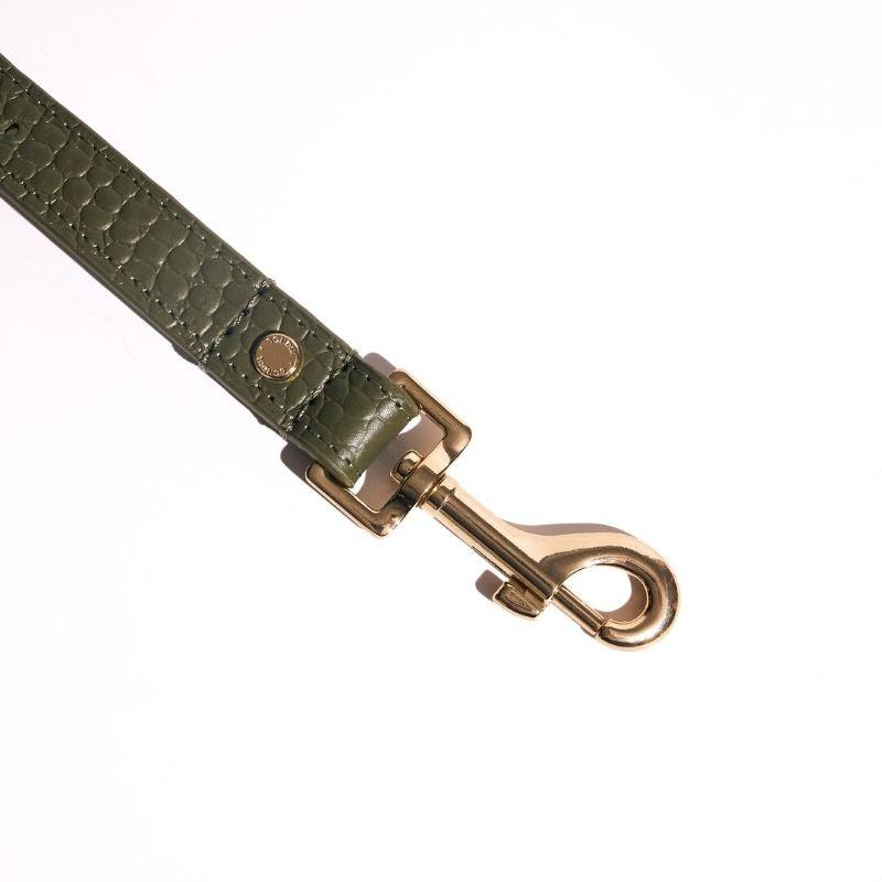 Emerald Leather Dog Leash - BONDIR