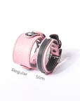 Slim Flamingo Leather Collar