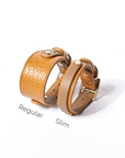 Slim Amber Leather Collar