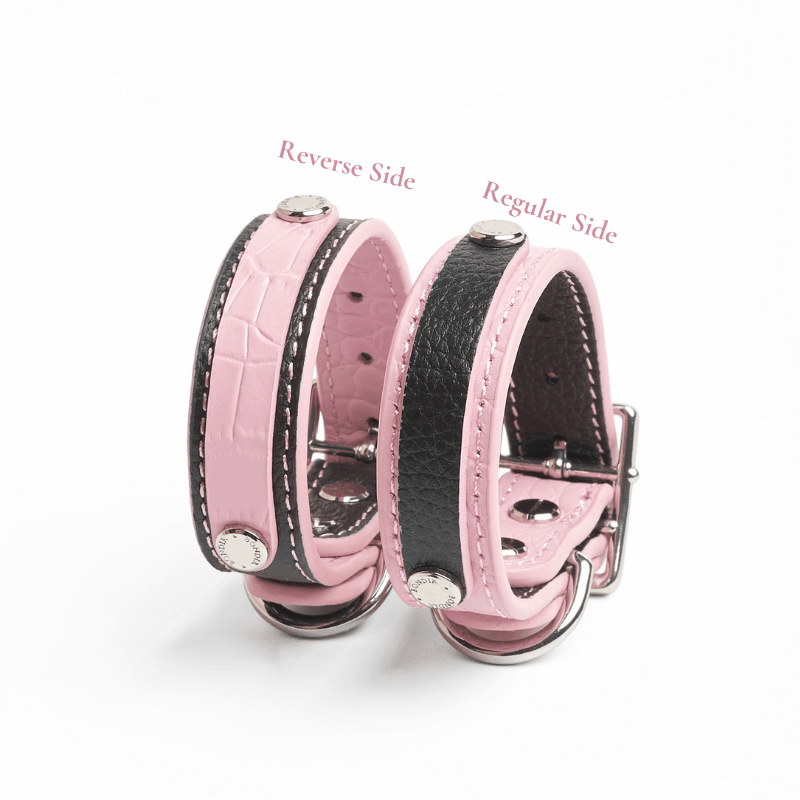 Slim Flamingo Leather Collar - BONDIR