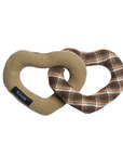 Tawny Tweed Squeaky Interlocking Heart Dog Toy