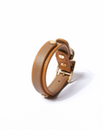 Slim Amber Leather Collar