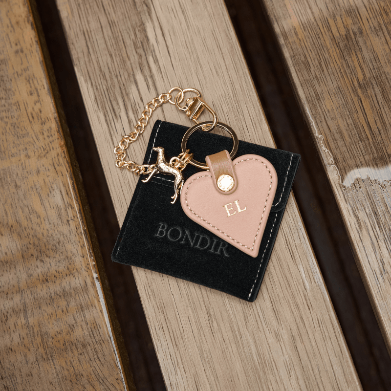 Blushwood Leather Heart Bag Charm - BONDIR