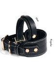 Slim Obsidian Leather Collar - BONDIR