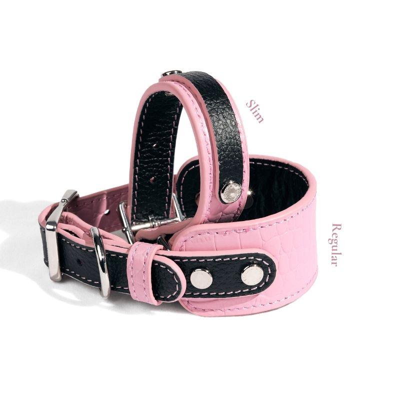 Slim Flamingo Leather Collar - BONDIR